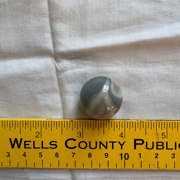 Glass marbles Lot of 4 One clear and 3 swirl  7/8 " - Picture 2 of 9